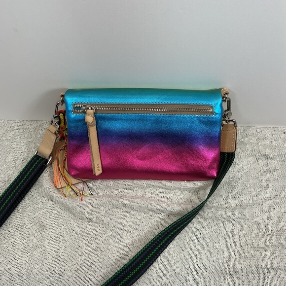 CONSUELA  Anita Uptown Crossbody Purse Luggage Tag & Friendship Bracelet Rainbow - Picture 4 of 12